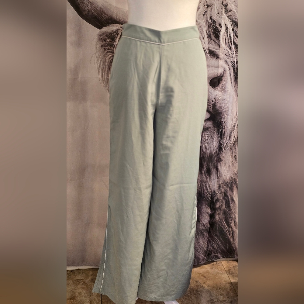 Jason Wu Women's Wide-Leg Pants in Sage Green